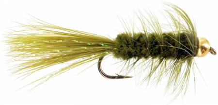 Bead Head Wooly Bugger - Olive, Fly Fishing Flies For Less