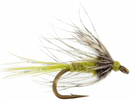 Debutante Soft Hackle - Yel Low Olive, Fly Fishing Flies For Less