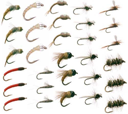 Midge Collection: 30 Flies + Fly Box, Fly Fishing Flies For Less