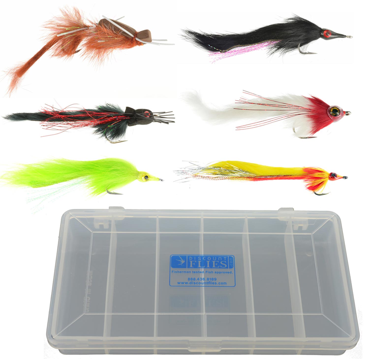 2022, 6 pk, Size 6, Spinner Fly, New Color Pak,New Variegated