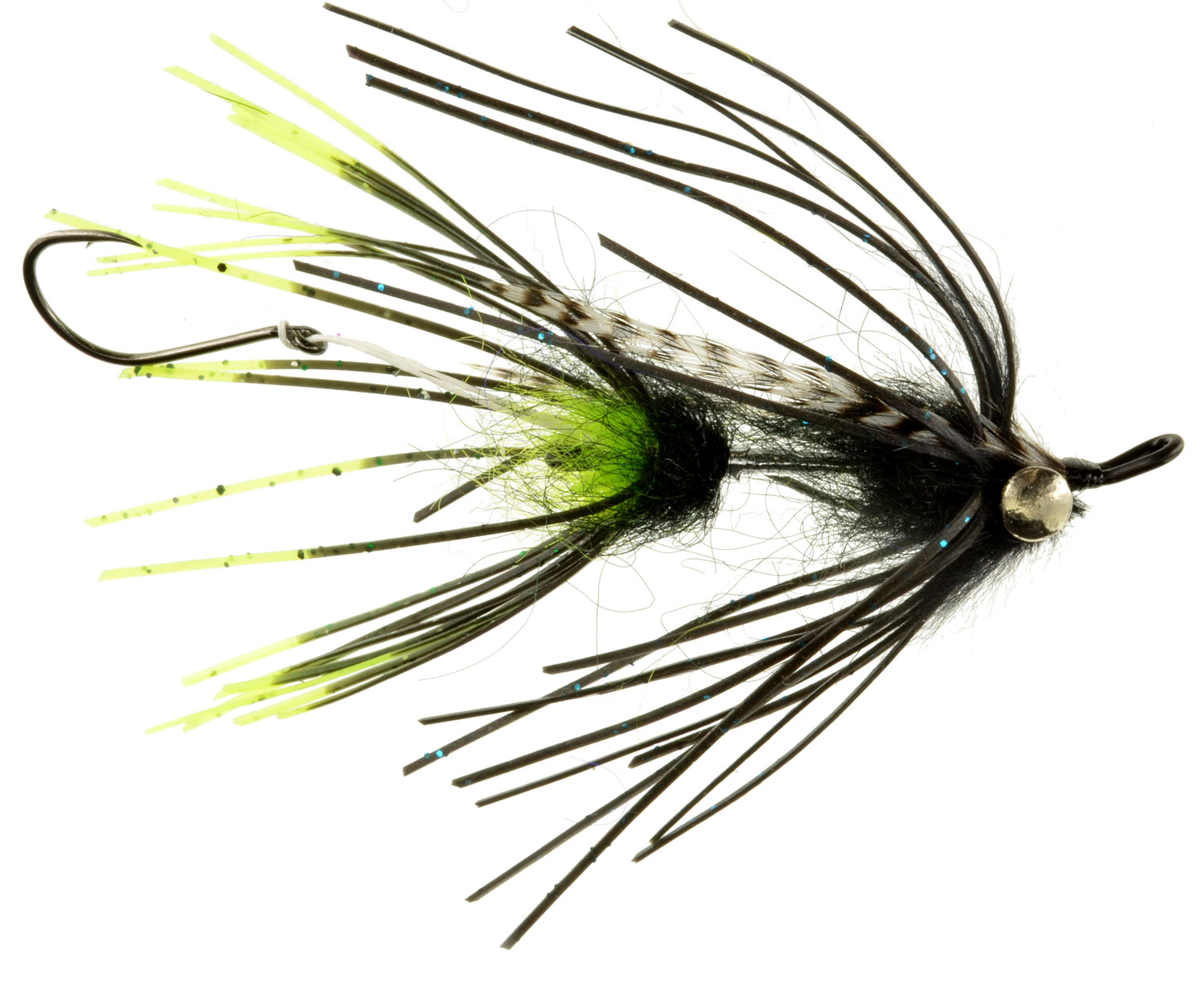 Squidro - Black & Chartreuse, Fly Fishing Flies For Less