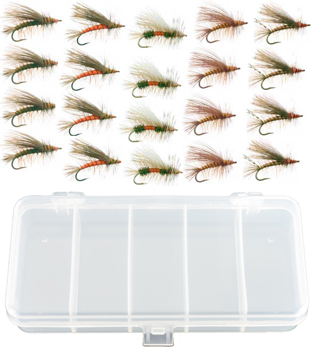 DiscountFlies Pike & Muskie Fly Fishing Flies – Fishing Kit w/6 Surface &  Sub-Surface Flies + Fly Box – Realistic & Effective Fly Fishing Gear –  Flies