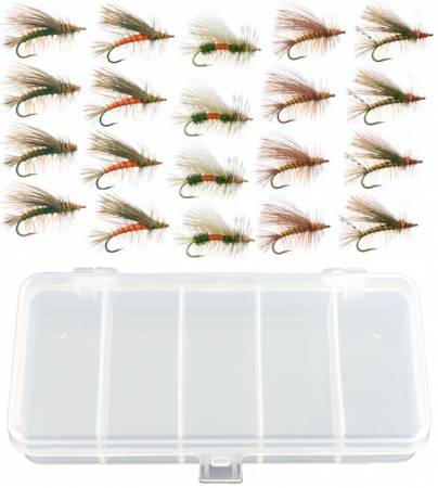 Stimulator Collection: 20 Flies + Fly Box, Fly Fishing Flies For Less